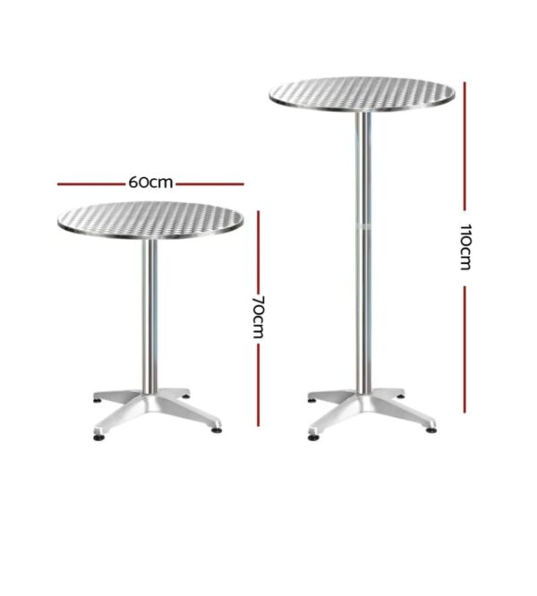 Cocktail/bar table - aluminium - Image 3