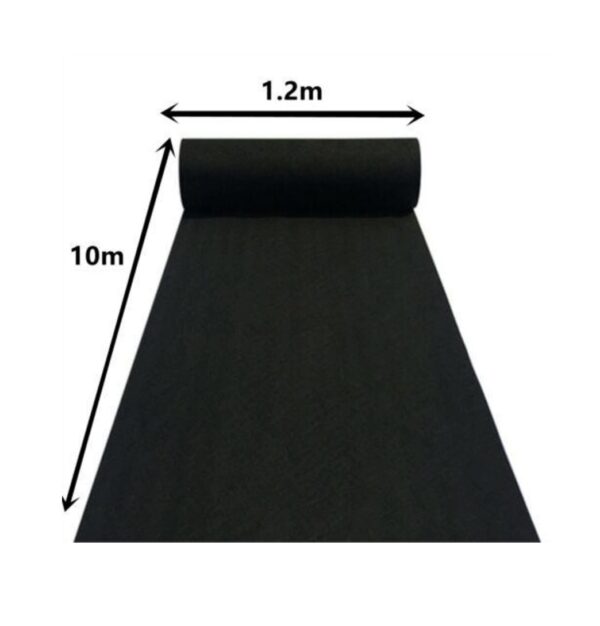 6m x 1.2m black carpet - Image 3