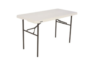4ft bi-fold heavy duty white table