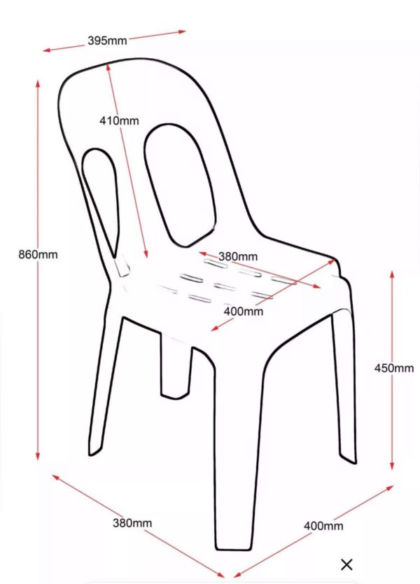 Premium White Pipee Chairs - Image 4