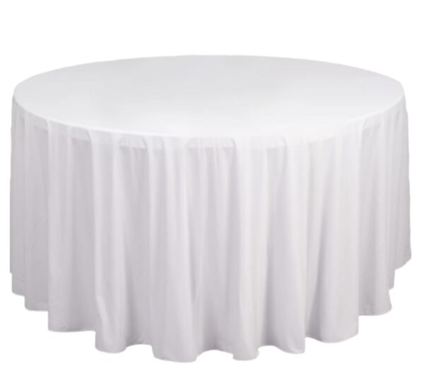 White round tablecloth (274 cm for 1.5 m round table)