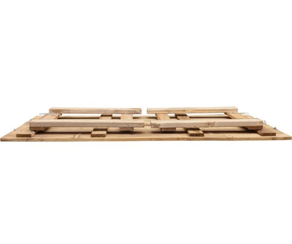 Rustic timber trestle table - 1.8m (seats 6-8) - Image 2