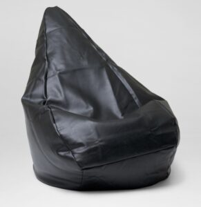 Outdoor/vinyl bean bag - black