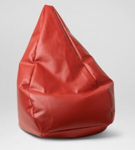 Outdoor/vinyl bean bag - red